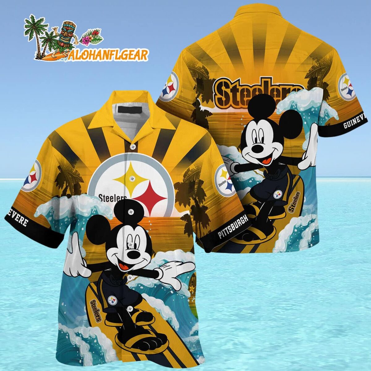 Pittsburgh Steelers Special Mickey Mouse Movies Design Summer Hawaiian Shirt Pittsburgh Steelers Aloha Shirt 4