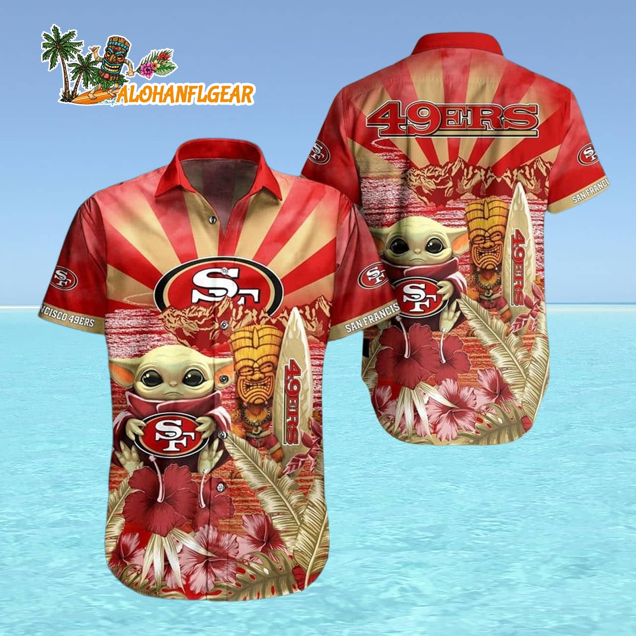 San Francisco 49Ers Baby Yoda Tropical Aloha Hawaiian Shirt For Men And Women, San Francisco 49ers Aloha Shirt San Francisco 49Ers Baby Yoda Tropical Aloha Hawaiian Shirt For Men And Women, San Francisco 49ers Aloha Shirt