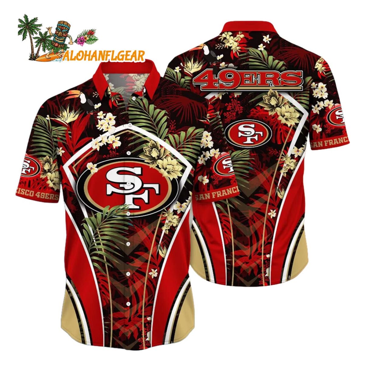 San Francisco 49Ers Hawaiian Shirt Lush Greenery Pitch Sport Shirts San Francisco 49ers Aloha Shirt 1
