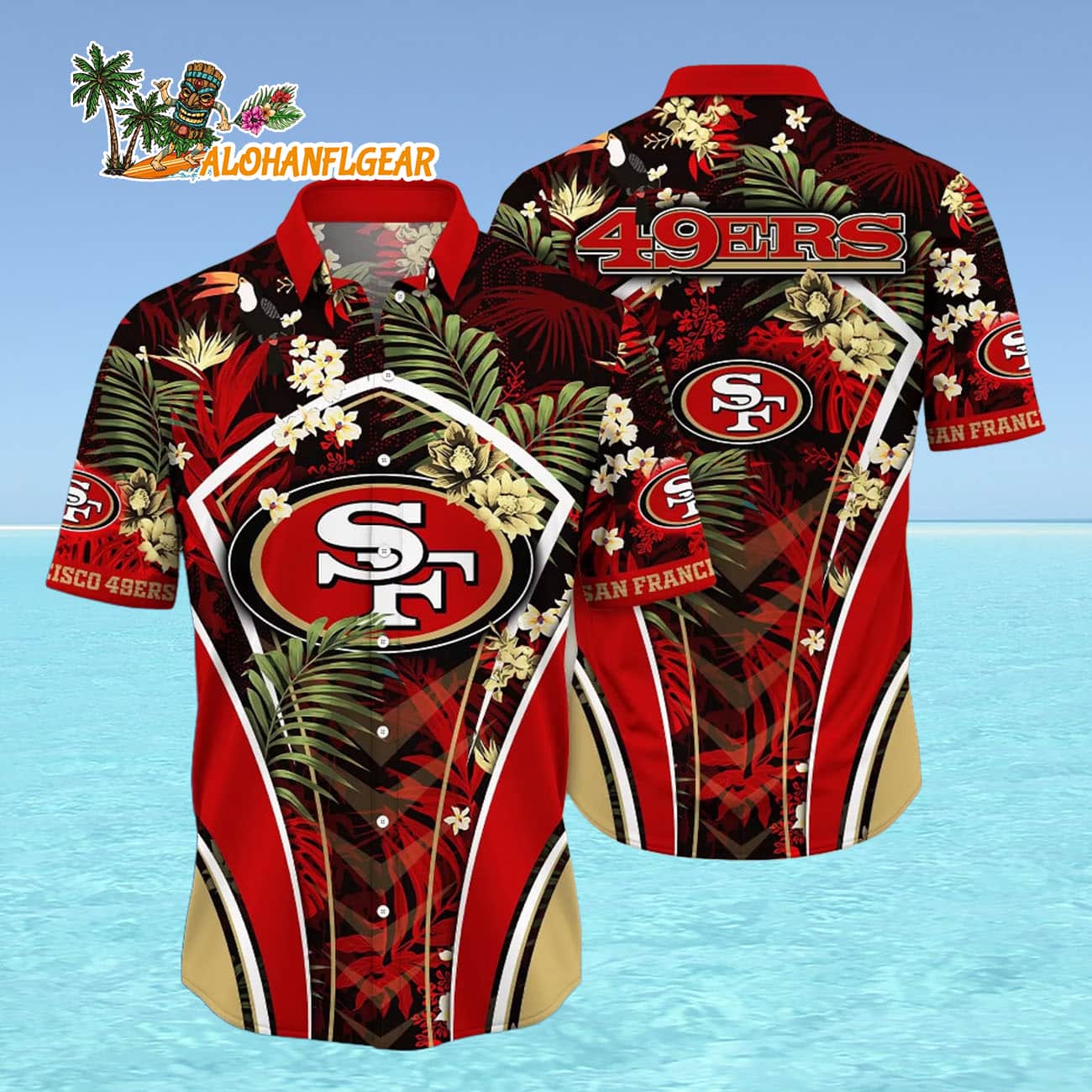 San Francisco 49Ers Hawaiian Shirt Lush Greenery Pitch Sport Shirts, San Francisco 49ers Aloha Shirt San Francisco 49Ers Hawaiian Shirt Lush Greenery Pitch Sport Shirts, San Francisco 49ers Aloha Shirt
