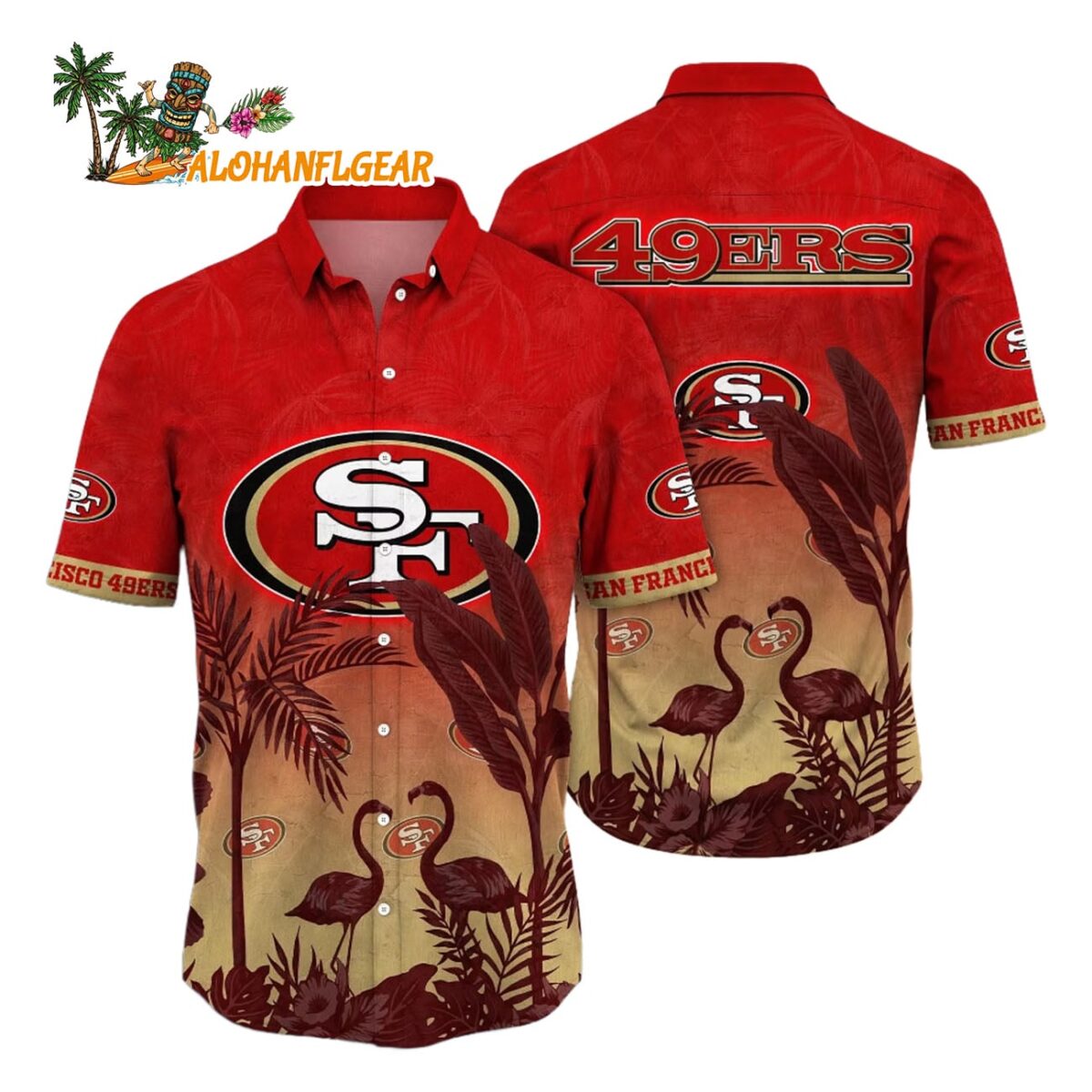 San Francisco 49Ers Hawaiian Shirt Sunshinetime San Francisco 49ers Aloha Shirt 1