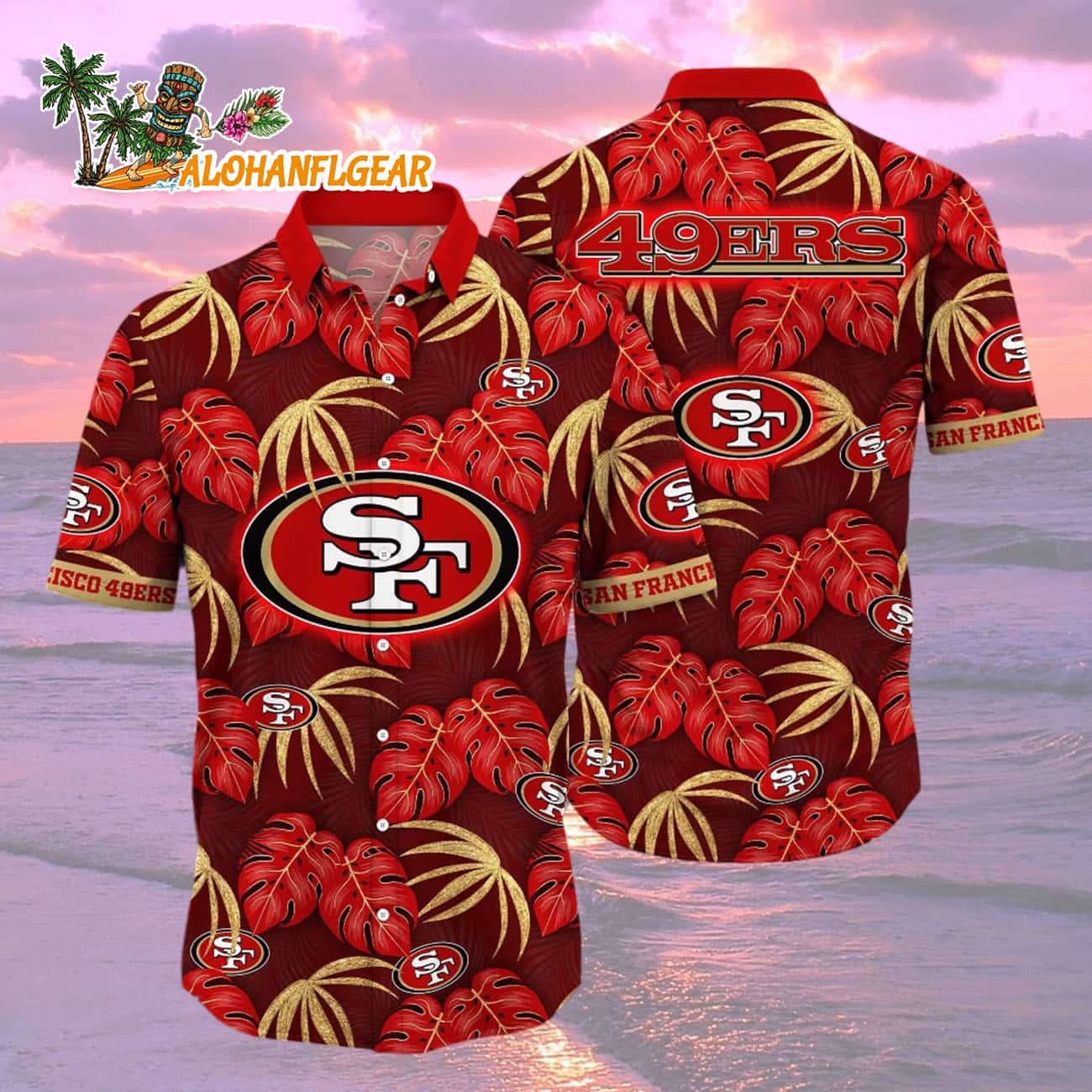 San Francisco 49Ers Hawaiian Shirt Warm-Weather, San Francisco 49ers Aloha Shirt San Francisco 49Ers Hawaiian Shirt Warm-Weather, San Francisco 49ers Aloha Shirt