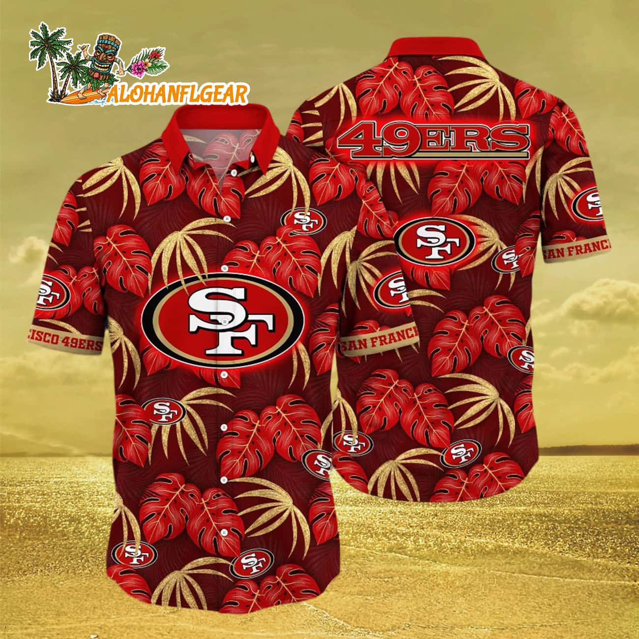 San Francisco 49Ers Hawaiian Shirt Warm-Weather, San Francisco 49ers Aloha Shirt San Francisco 49Ers Hawaiian Shirt Warm-Weather, San Francisco 49ers Aloha Shirt