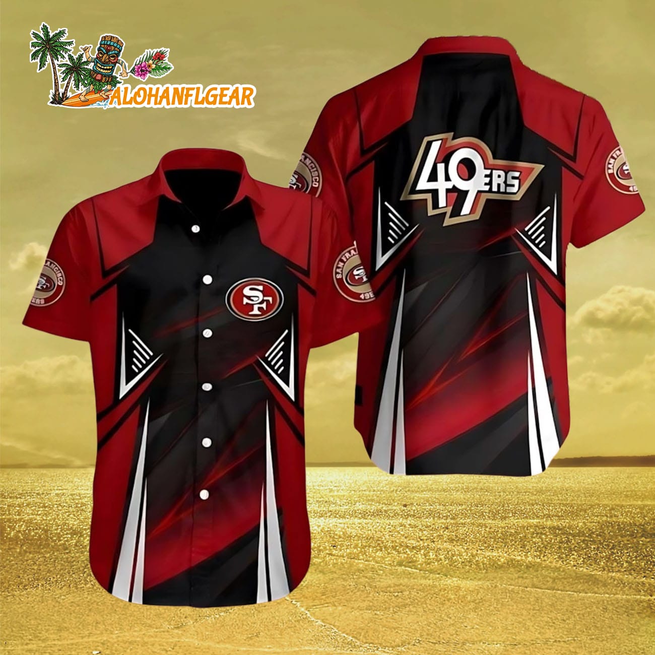 San Francisco 49ers Dynamic Play Red Black Hawaiian Shirt, San Francisco 49ers Aloha Shirt San Francisco 49ers Dynamic Play Red Black Hawaiian Shirt, San Francisco 49ers Aloha Shirt