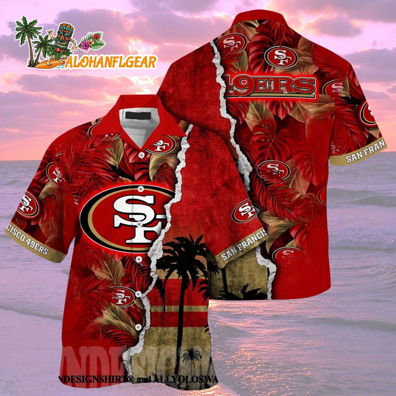 San Francisco 49ers Floral Full Printing Unisex Hawaiian Shirt, San Francisco 49ers Aloha Shirt San Francisco 49ers Floral Full Printing Unisex Hawaiian Shirt, San Francisco 49ers Aloha Shirt