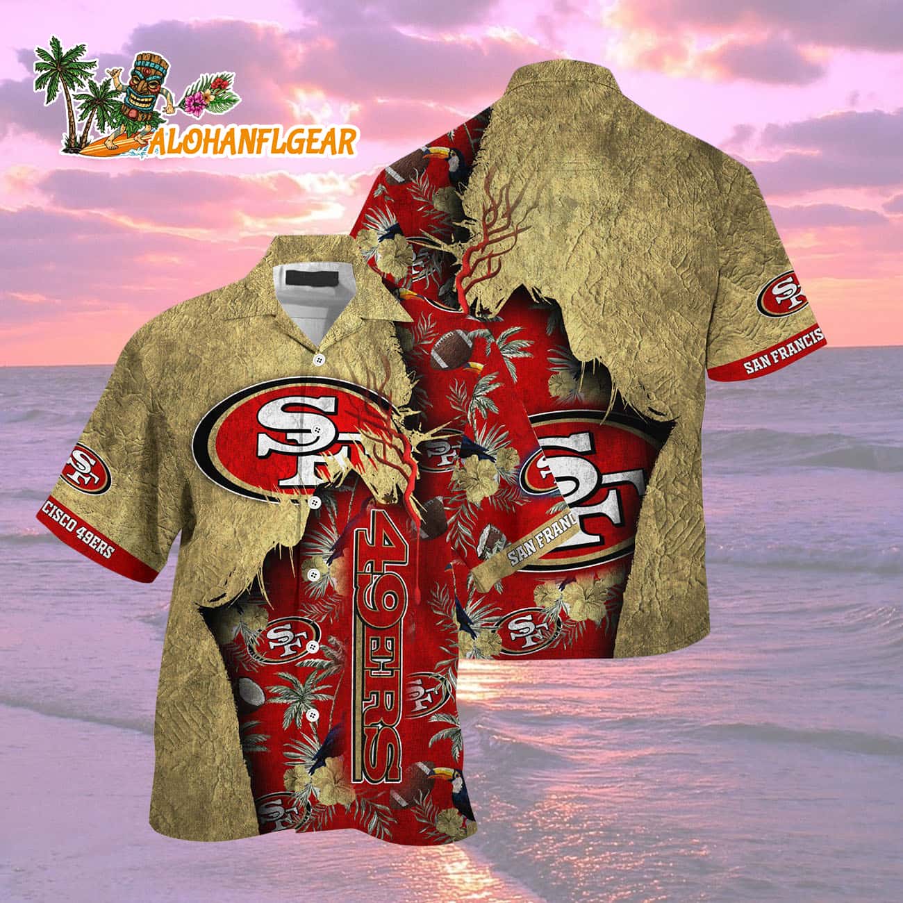 San Francisco 49ers Football Team Summer God Hawaii Shirt, Football NFL Hawaiian Shirt San Francisco 49ers Football Team Summer God Hawaii Shirt, Football NFL Hawaiian Shirt