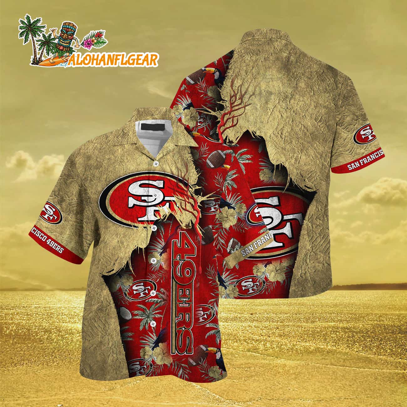 San Francisco 49ers Football Team Summer God Hawaii Shirt, Football NFL Hawaiian Shirt San Francisco 49ers Football Team Summer God Hawaii Shirt, Football NFL Hawaiian Shirt