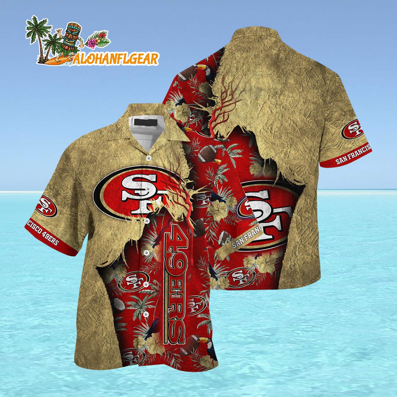 San Francisco 49ers Football Team Summer God Hawaii Shirt, Football NFL Hawaiian Shirt San Francisco 49ers Football Team Summer God Hawaii Shirt, Football NFL Hawaiian Shirt