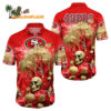 San Francisco 49ers Halloween Skull Pumpkin San Francisco 49ers Aloha Shirt 1