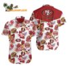San Francisco 49ers Hawaiian Shirt Pineapple And Floral Motifs San Francisco 49ers Aloha Shirt 1