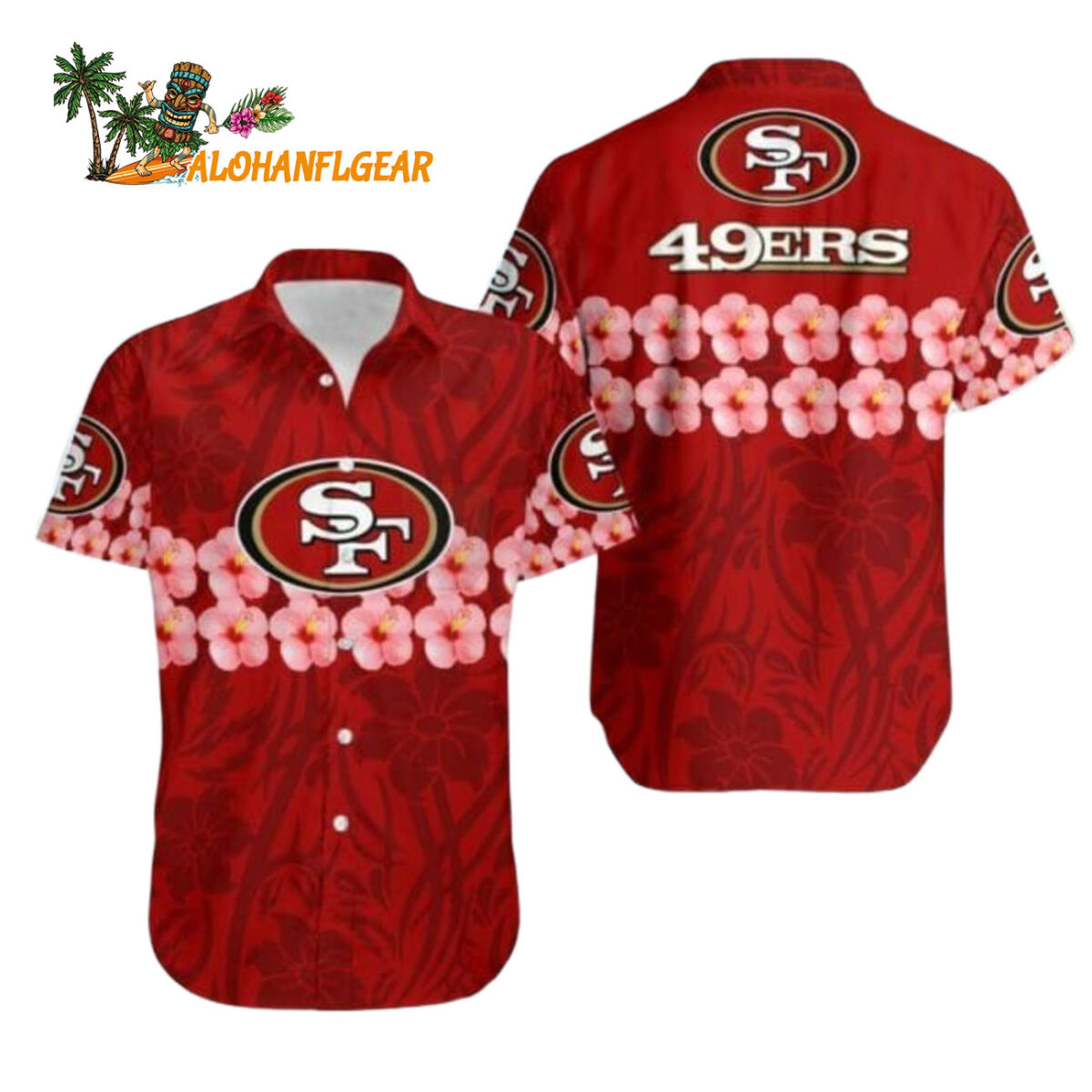 San Francisco 49ers Logo Hawaii Shirt Special Gift For Fans San Francisco 49ers Aloha Shirt 1