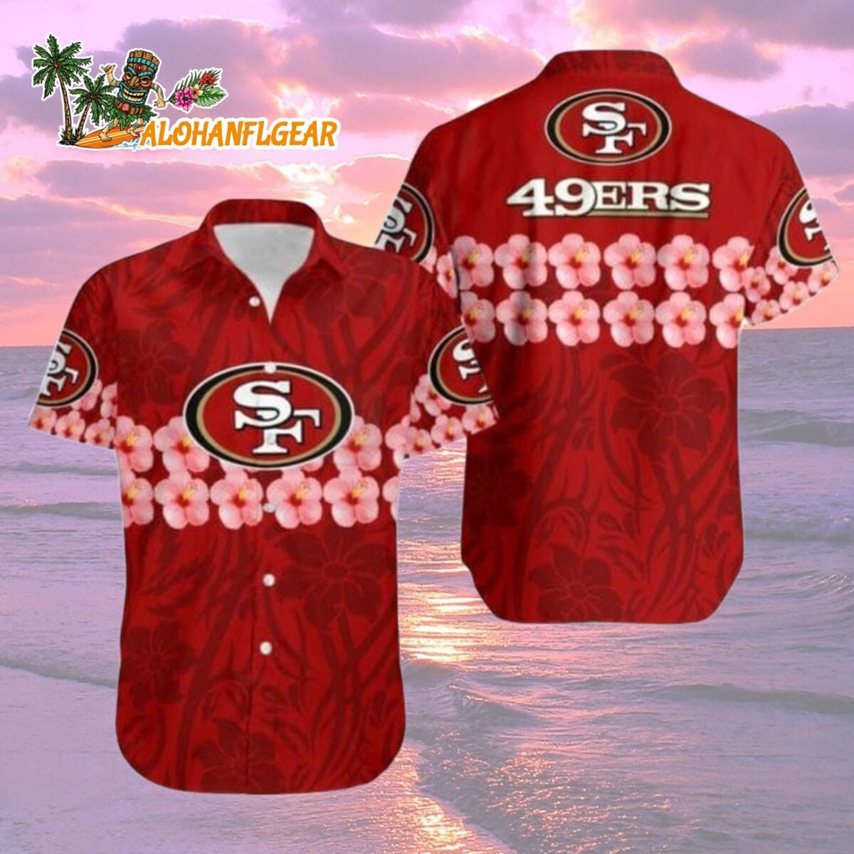 San Francisco 49ers Logo Hawaii Shirt Special Gift For Fans San Francisco 49ers Aloha Shirt 2