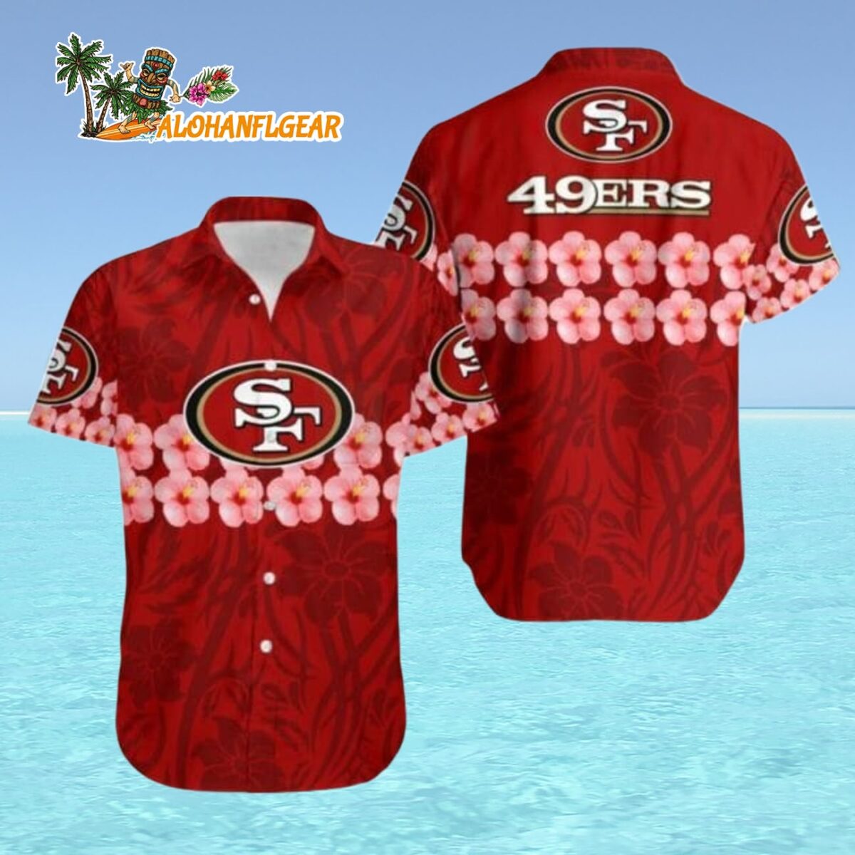 San Francisco 49ers Logo Hawaii Shirt Special Gift For Fans San Francisco 49ers Aloha Shirt 4