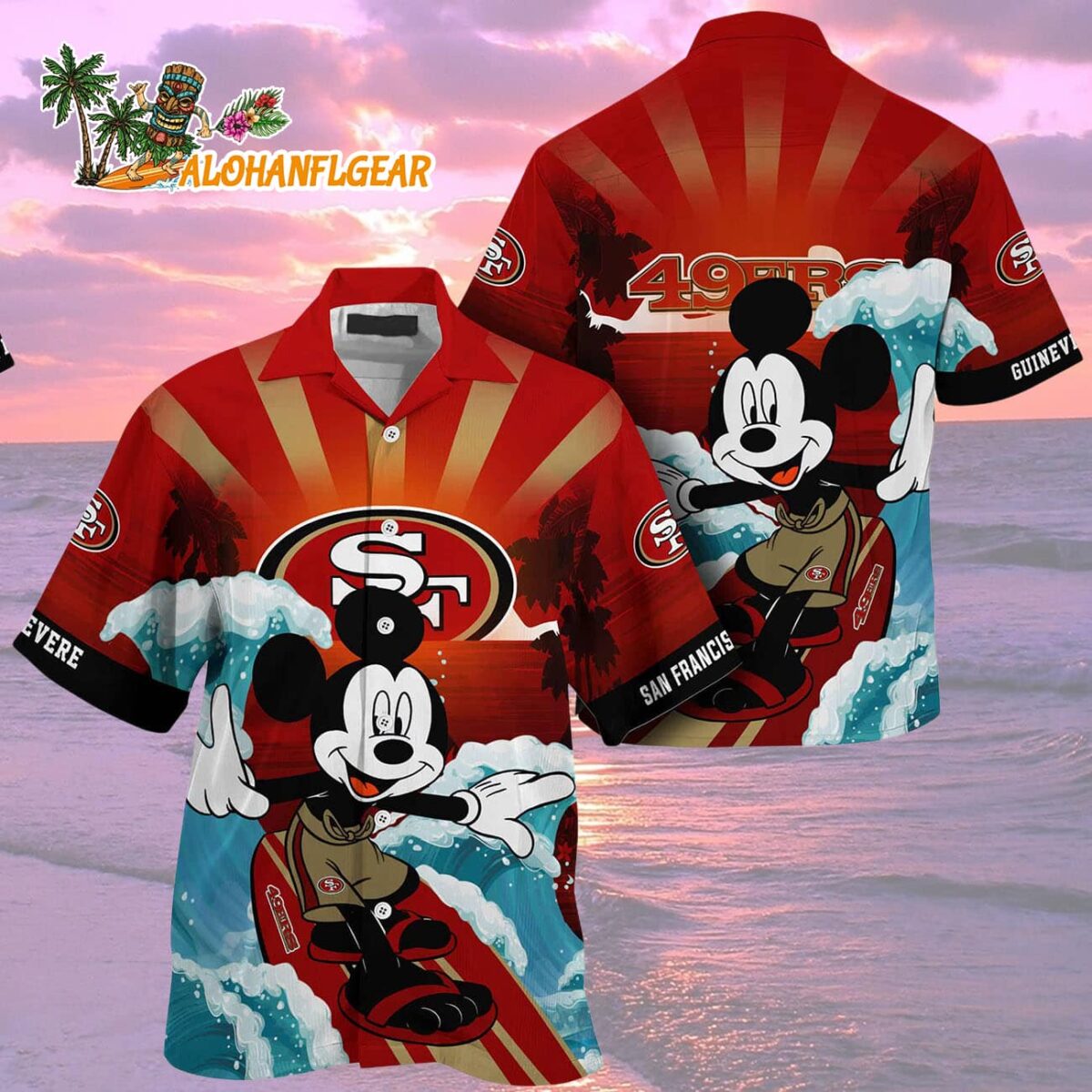 San Francisco 49ers Special Mickey Mouse Movies Design Summer Hawaiian Shirt, San Francisco 49ers Aloha Shirt 1 San Francisco 49ers Special Mickey Mouse Movies Design Summer Hawaiian Shirt San Francisco 49ers Aloha Shirt 2
