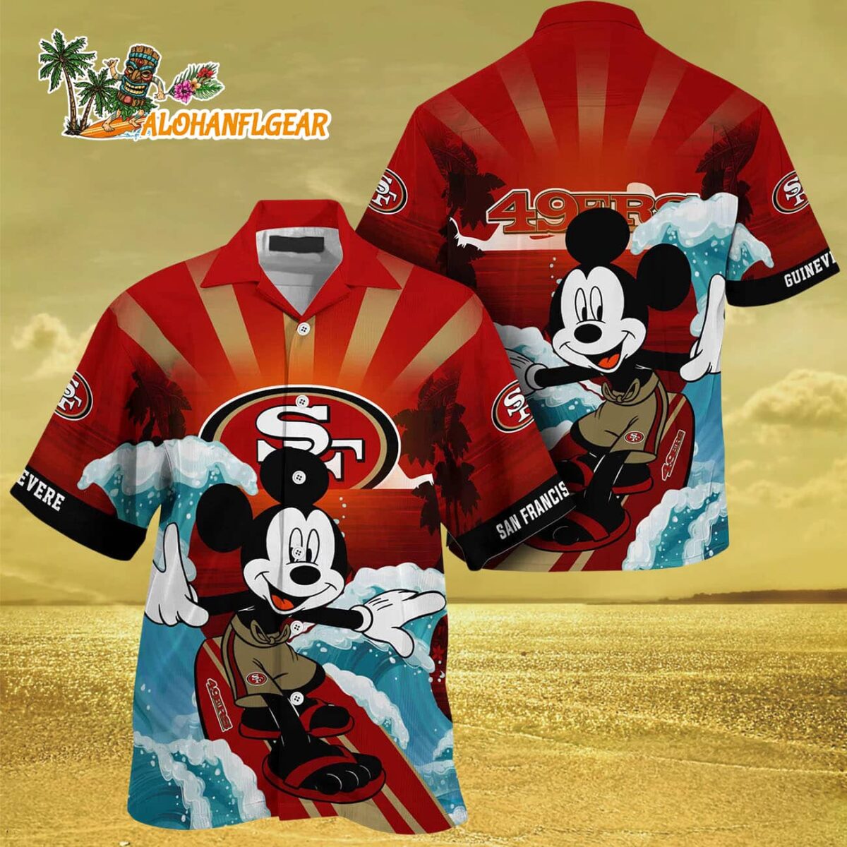 San Francisco 49ers Special Mickey Mouse Movies Design Summer Hawaiian Shirt, San Francisco 49ers Aloha Shirt 2 San Francisco 49ers Special Mickey Mouse Movies Design Summer Hawaiian Shirt San Francisco 49ers Aloha Shirt 3