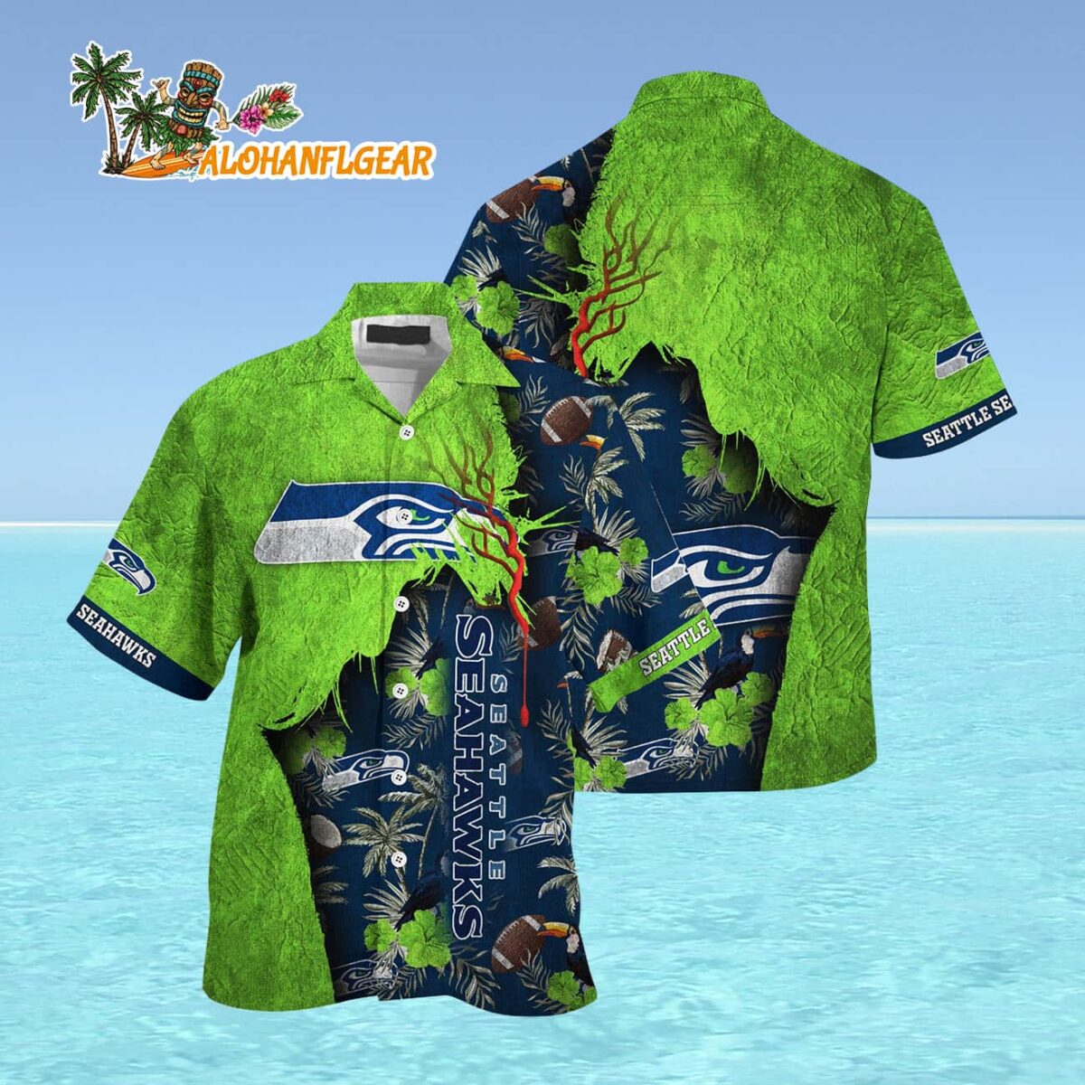 Seattle Seahawks Football Team Summer God Hawaii Shirt Football NFL Hawaiian Shirt 4