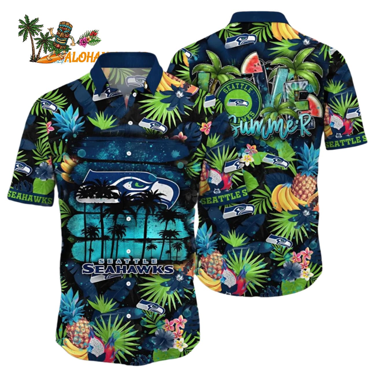 Seattle Seahawks Love Summer Beach, Seattle Seahawks Aloha Shirt Seattle Seahawks Love Summer Beach, Seattle Seahawks Aloha Shirt