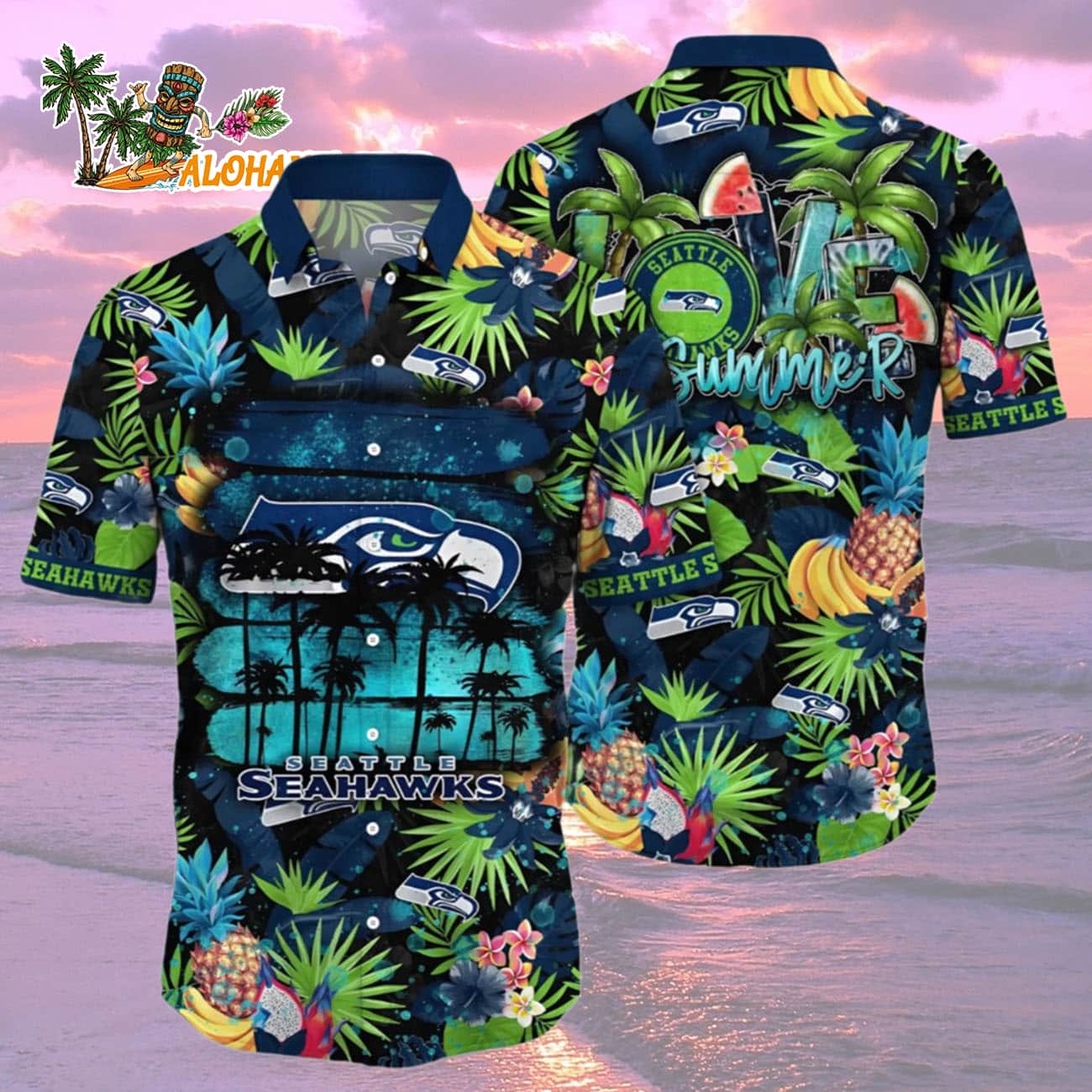 Seattle Seahawks Love Summer Beach, Seattle Seahawks Aloha Shirt Seattle Seahawks Love Summer Beach, Seattle Seahawks Aloha Shirt