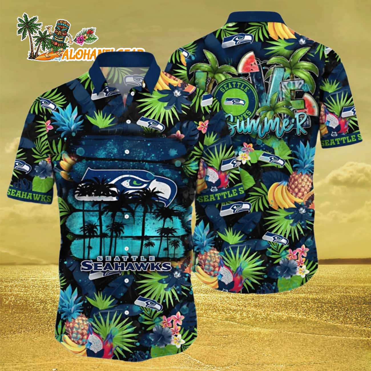 Seattle Seahawks Love Summer Beach, Seattle Seahawks Aloha Shirt Seattle Seahawks Love Summer Beach, Seattle Seahawks Aloha Shirt