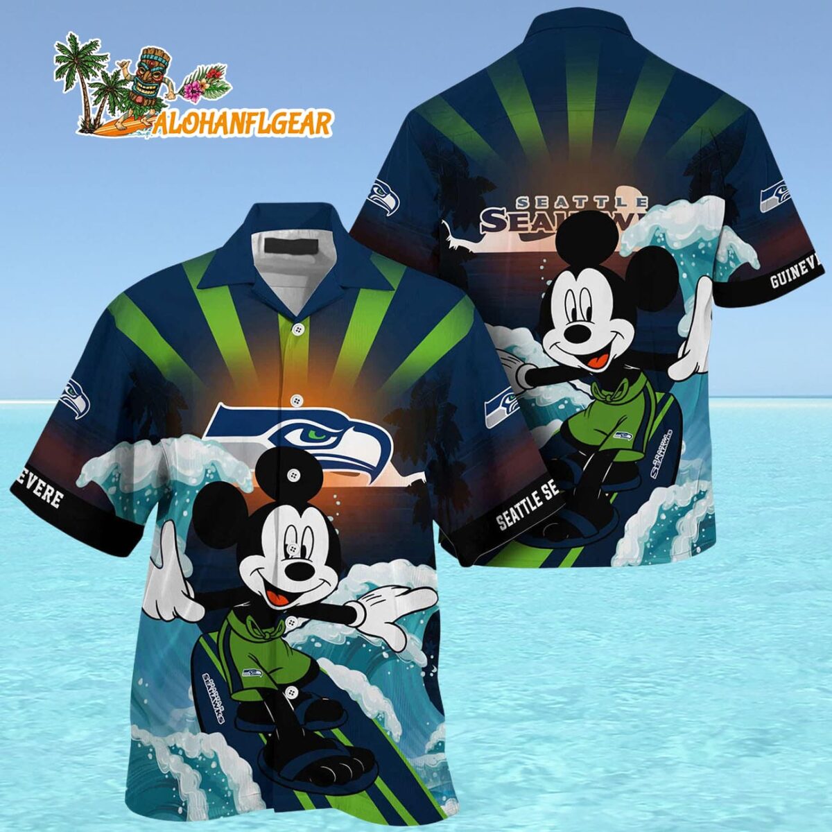 Seattle Seahawks Special Mickey Mouse Movies Design Summer Hawaiian Shirt Seattle Seahawks Aloha Shirt 4