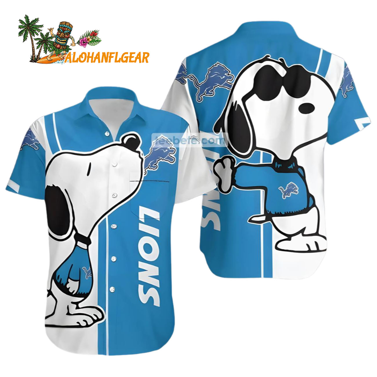 Snoopy Detroit Lions Hawaiian Shirt, Detroit Lions Aloha Shirt Snoopy Detroit Lions Hawaiian Shirt, Detroit Lions Aloha Shirt