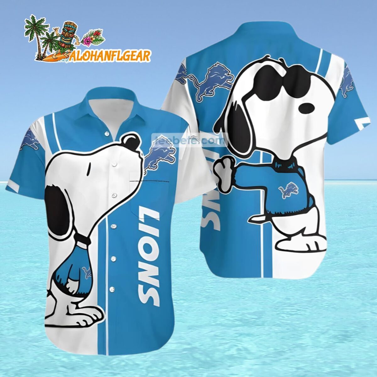 Snoopy Detroit Lions Hawaiian Shirt Detroit Lions Aloha Shirt 4
