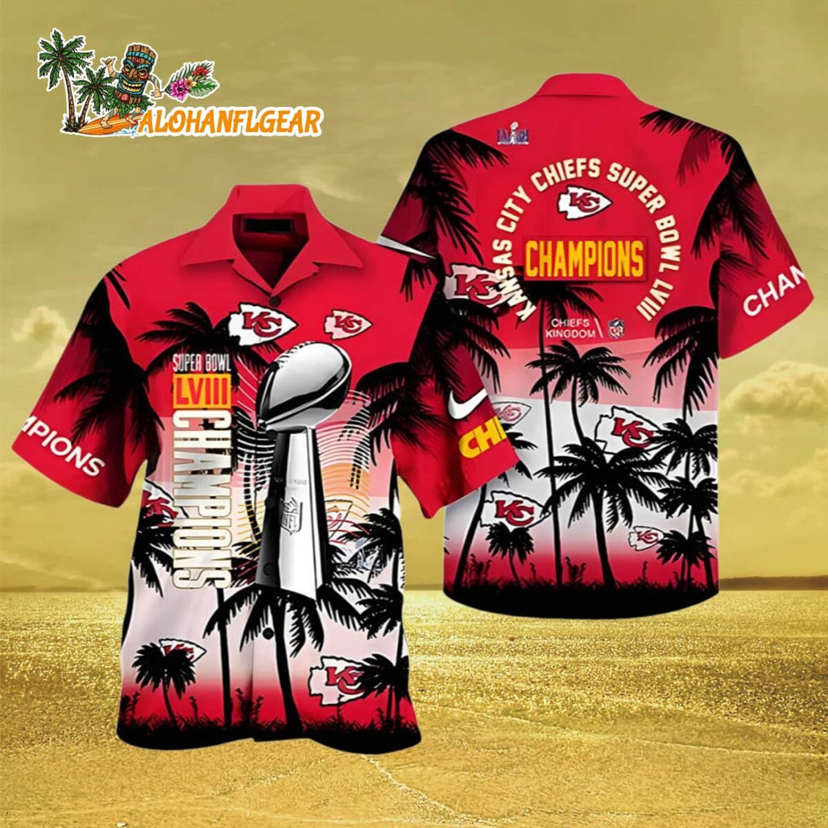 Super Bowl Champions Kansas City Chiefs Hawaiian Shirt Kansas City Chiefs Aloha Shirt 3