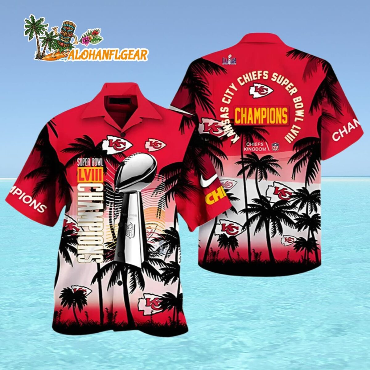Super Bowl Champions Kansas City Chiefs Hawaiian Shirt Kansas City Chiefs Aloha Shirt 4