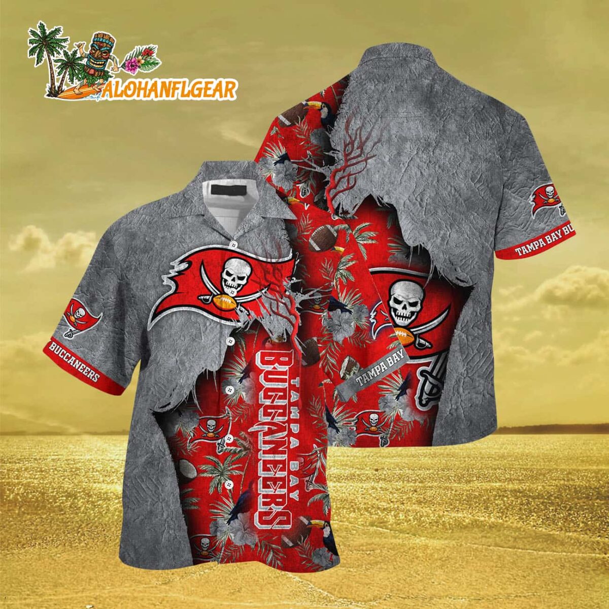 Tampa Bay Buccaneers Football Team Summer God Hawaii Shirt Football NFL Hawaiian Shirt 3