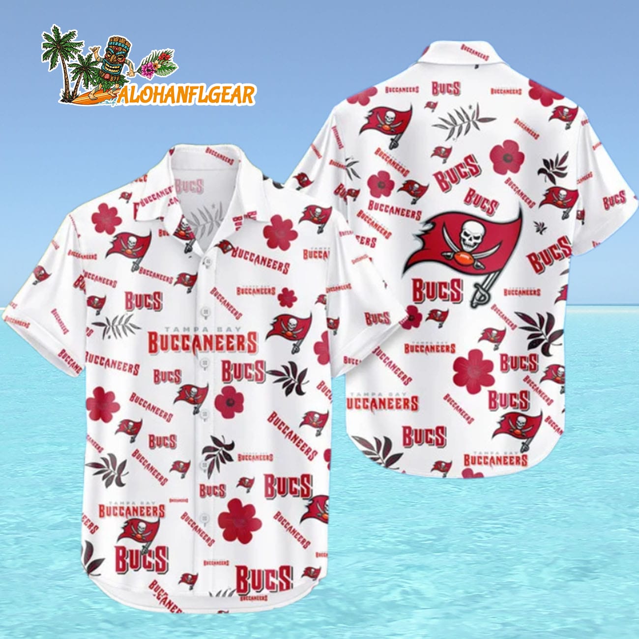 Tampa Bay Buccaneers Hawaiian Shirt Tropical Beach, Tampa Bay Buccaneers Aloha Shirt Tampa Bay Buccaneers Hawaiian Shirt Tropical Beach, Tampa Bay Buccaneers Aloha Shirt