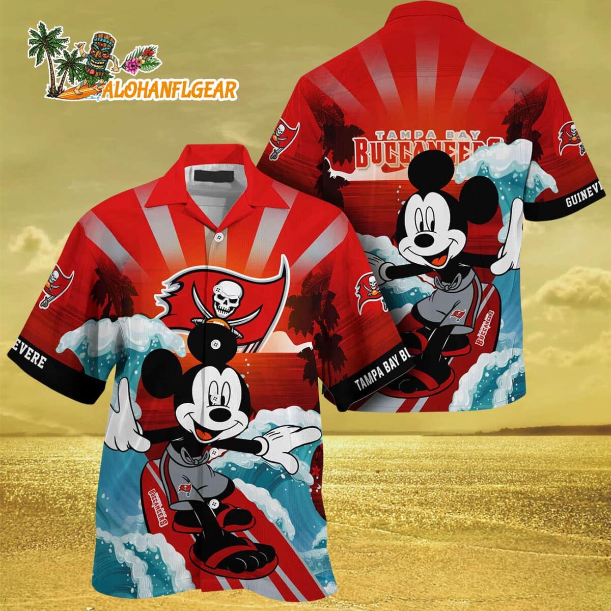 Tampa Bay Buccaneers Special Mickey Mouse Movies Design Summer Hawaiian Shirt Tampa Bay Buccaneers Aloha Shirt 3