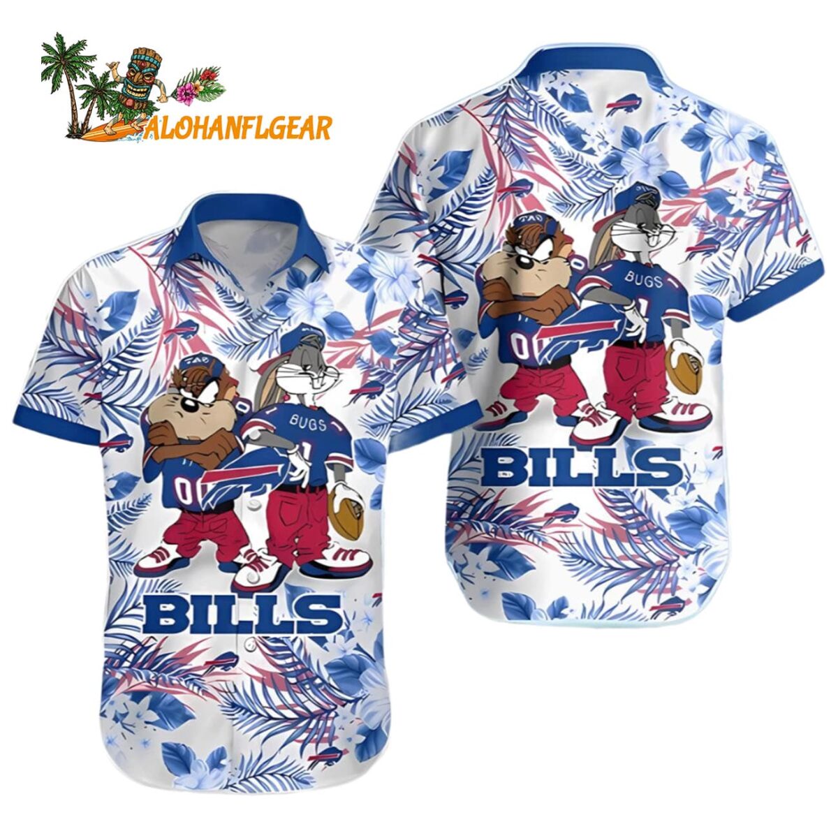 Taz And Bugs Buffalo Bills Hawaiian Shirt Buffalo Bills Aloha Shirt 1