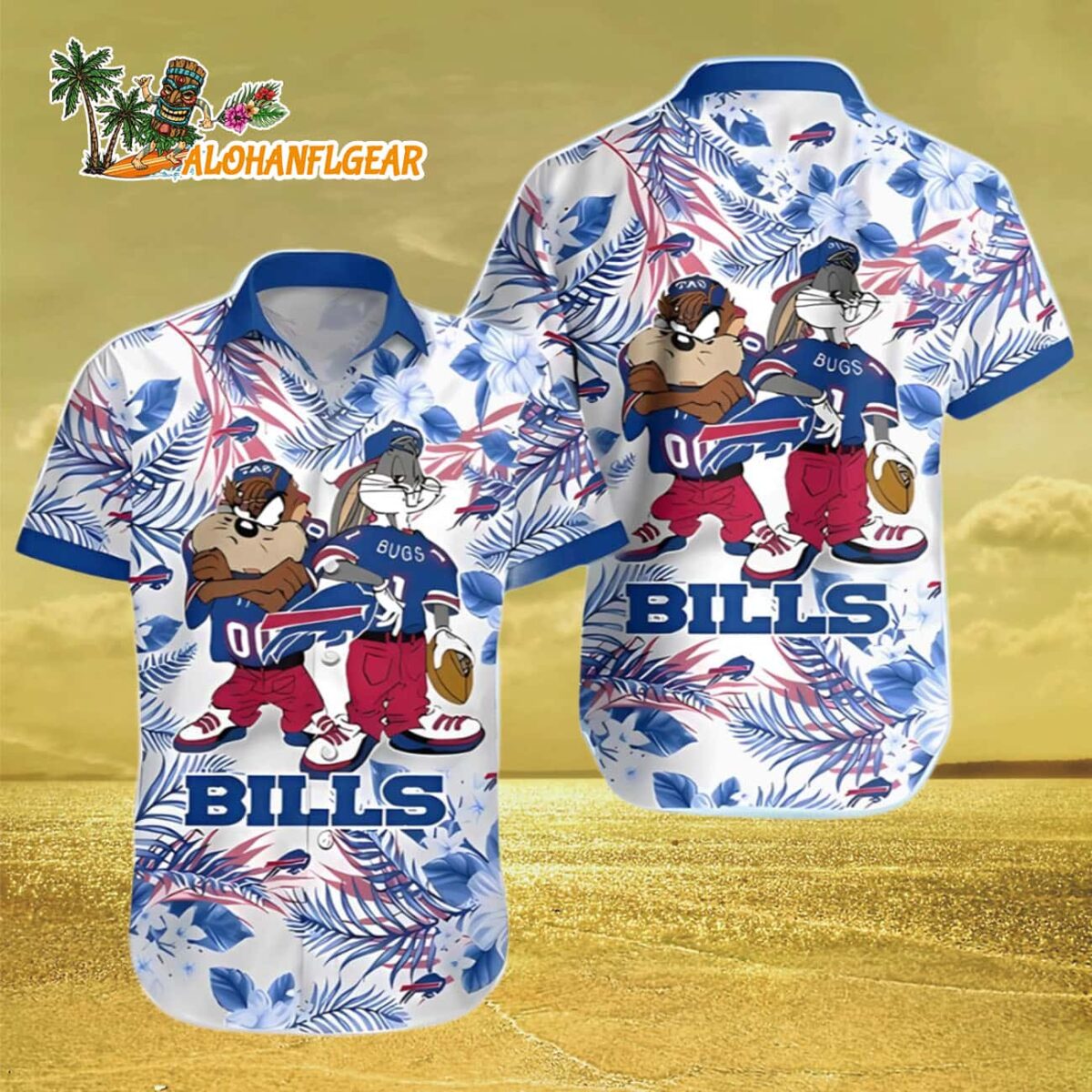 Taz And Bugs Buffalo Bills Hawaiian Shirt, Buffalo Bills Aloha Shirt 2 Taz And Bugs Buffalo Bills Hawaiian Shirt Buffalo Bills Aloha Shirt 3