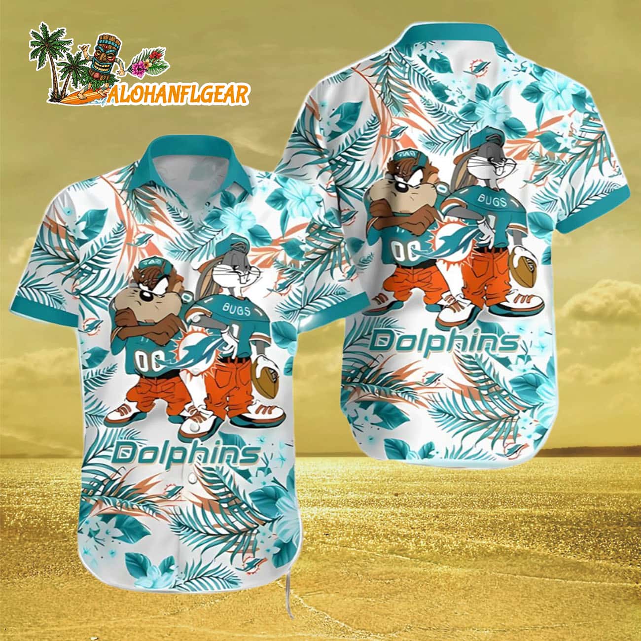 Taz And Bugs Miami Dolphins Hawaiian Shirt Gift, Miami Dolphins Aloha Shirt Taz And Bugs Miami Dolphins Hawaiian Shirt Gift, Miami Dolphins Aloha Shirt