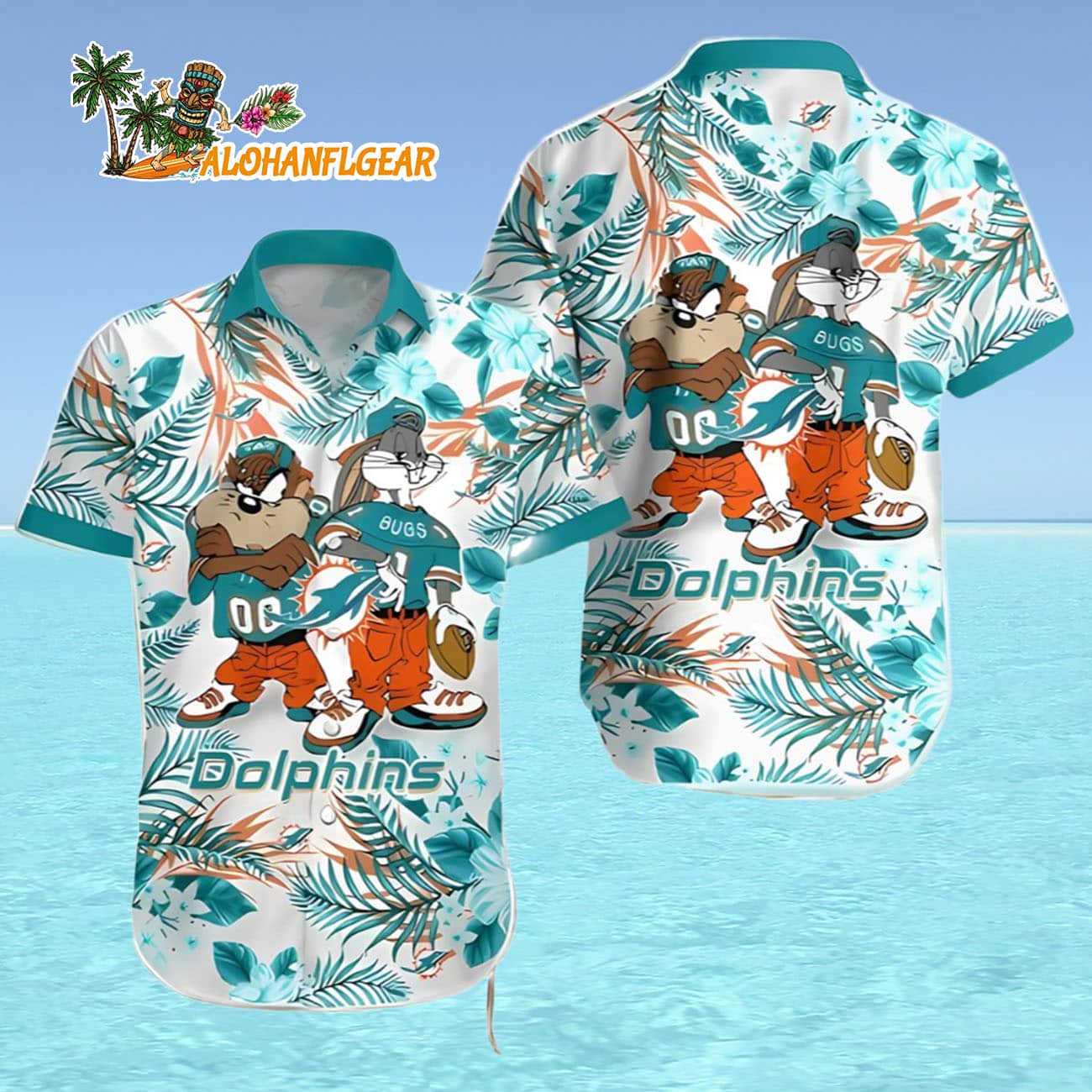Taz And Bugs Miami Dolphins Hawaiian Shirt Gift, Miami Dolphins Aloha Shirt Taz And Bugs Miami Dolphins Hawaiian Shirt Gift, Miami Dolphins Aloha Shirt