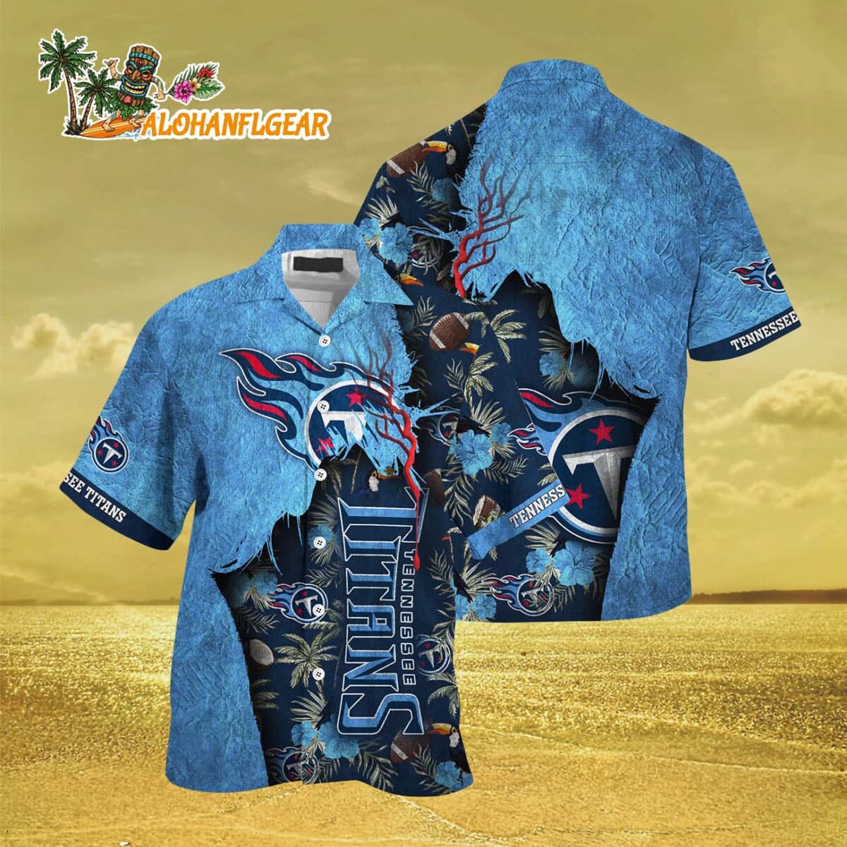 Tennessee Titans Football Team Summer God Hawaii Shirt Football NFL Hawaiian Shirt 3