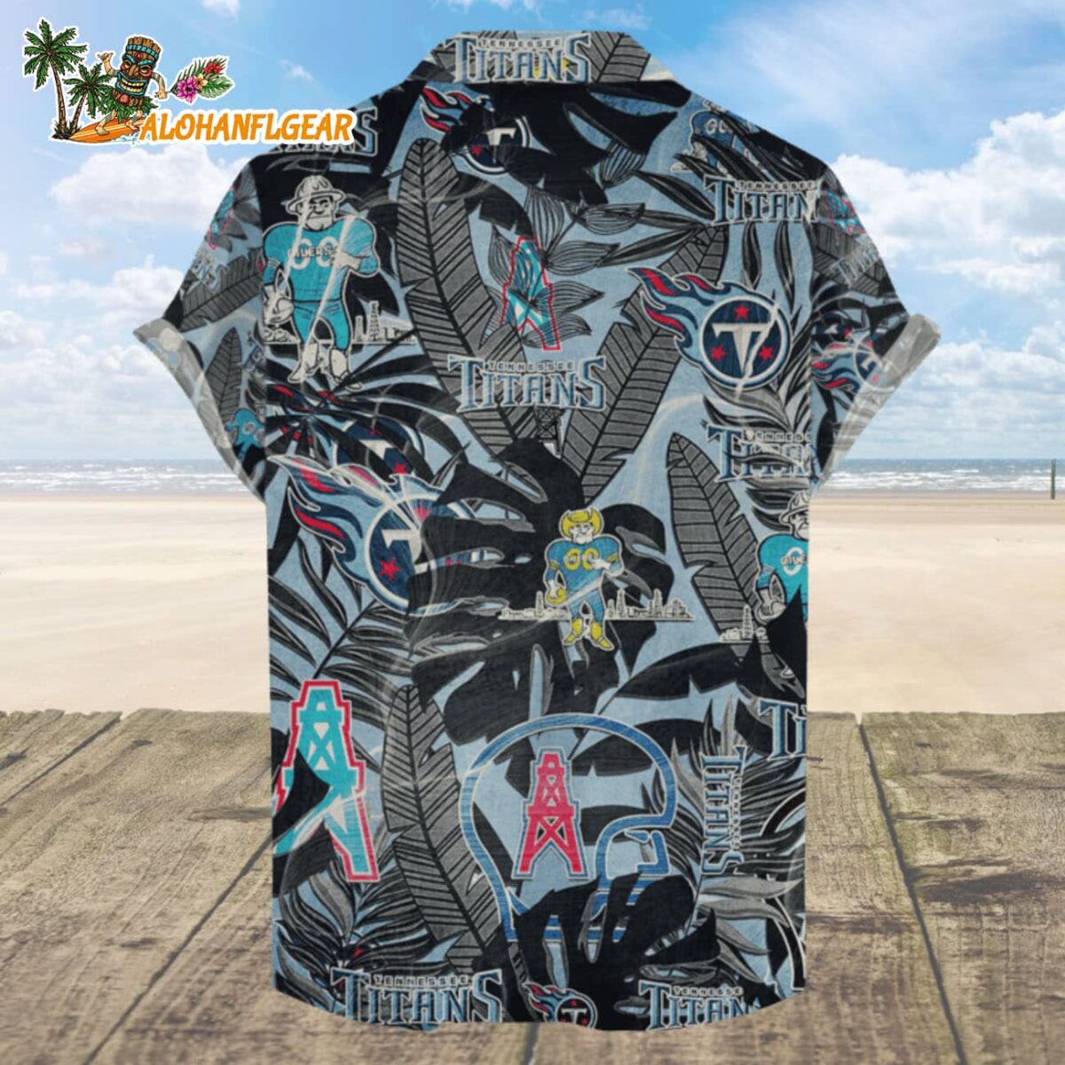 Tennessee Titans Hawaiian Shirt Retro Logo Revolution NFL Aloha Shirt 2025 2