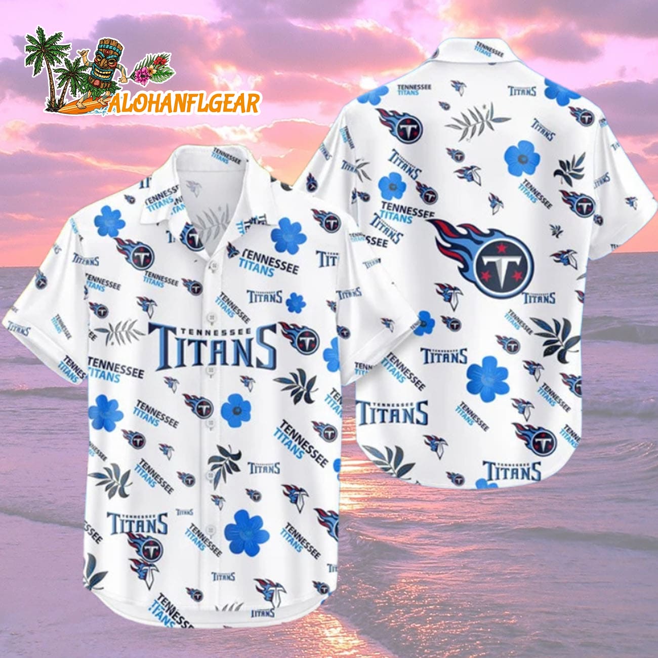Tennessee Titans Hawaiian Shirt Tropical Beach, Tennessee Titans Aloha Shirt Tennessee Titans Hawaiian Shirt Tropical Beach, Tennessee Titans Aloha Shirt