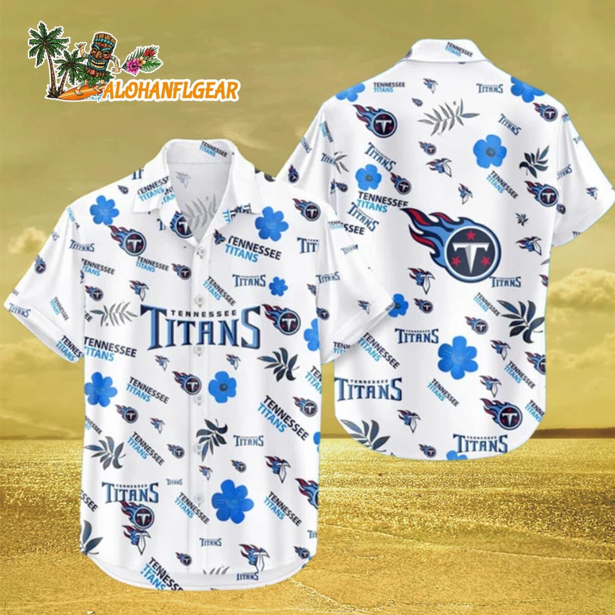 Tennessee Titans Hawaiian Shirt Tropical Beach Tennessee Titans Aloha Shirt 3