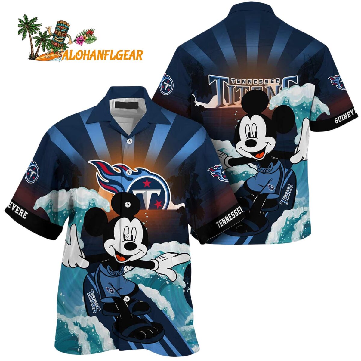 Tennessee Titans Special Mickey Mouse Movies Design Summer Hawaiian Shirt Tennessee Titans Aloha Shirt 1