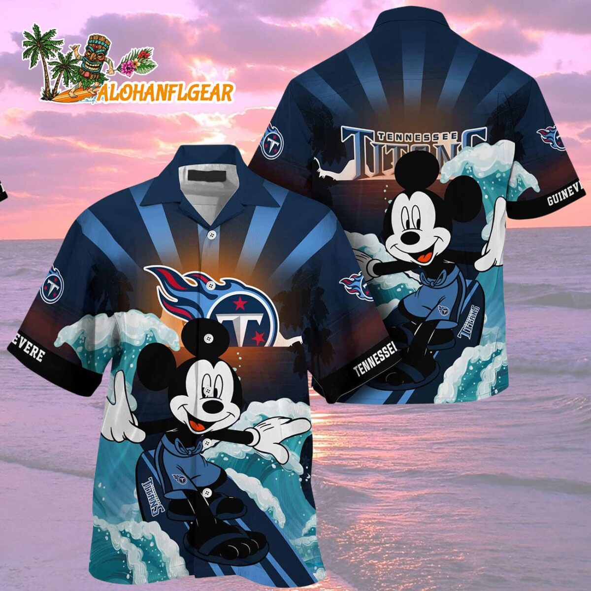 Tennessee Titans Special Mickey Mouse Movies Design Summer Hawaiian Shirt Tennessee Titans Aloha Shirt 2