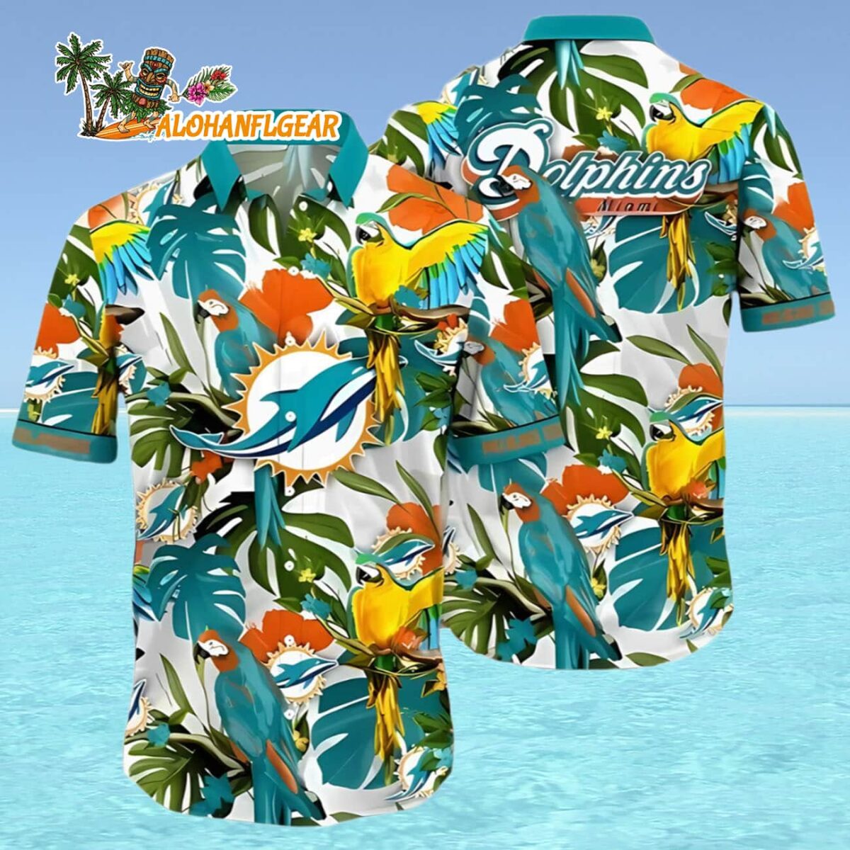 Tropical Summer Miami Dolphins Hawaiian Shirt Miami Dolphins Aloha Shirt 4