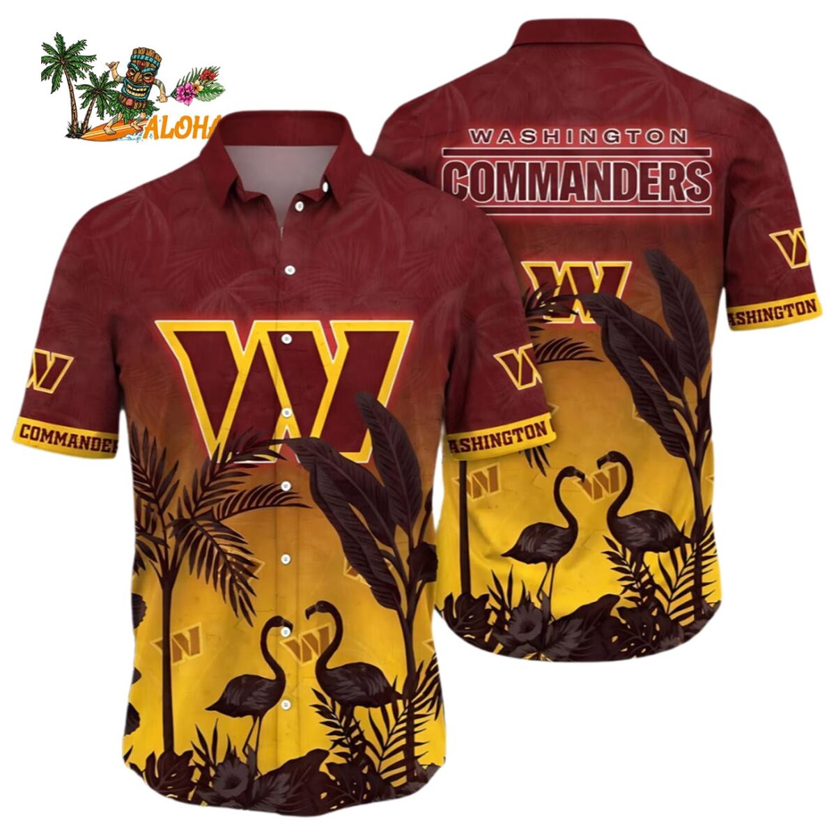 Washington Commanders Hawaii Shirt Funny Washington Commanders Aloha Shirt 1