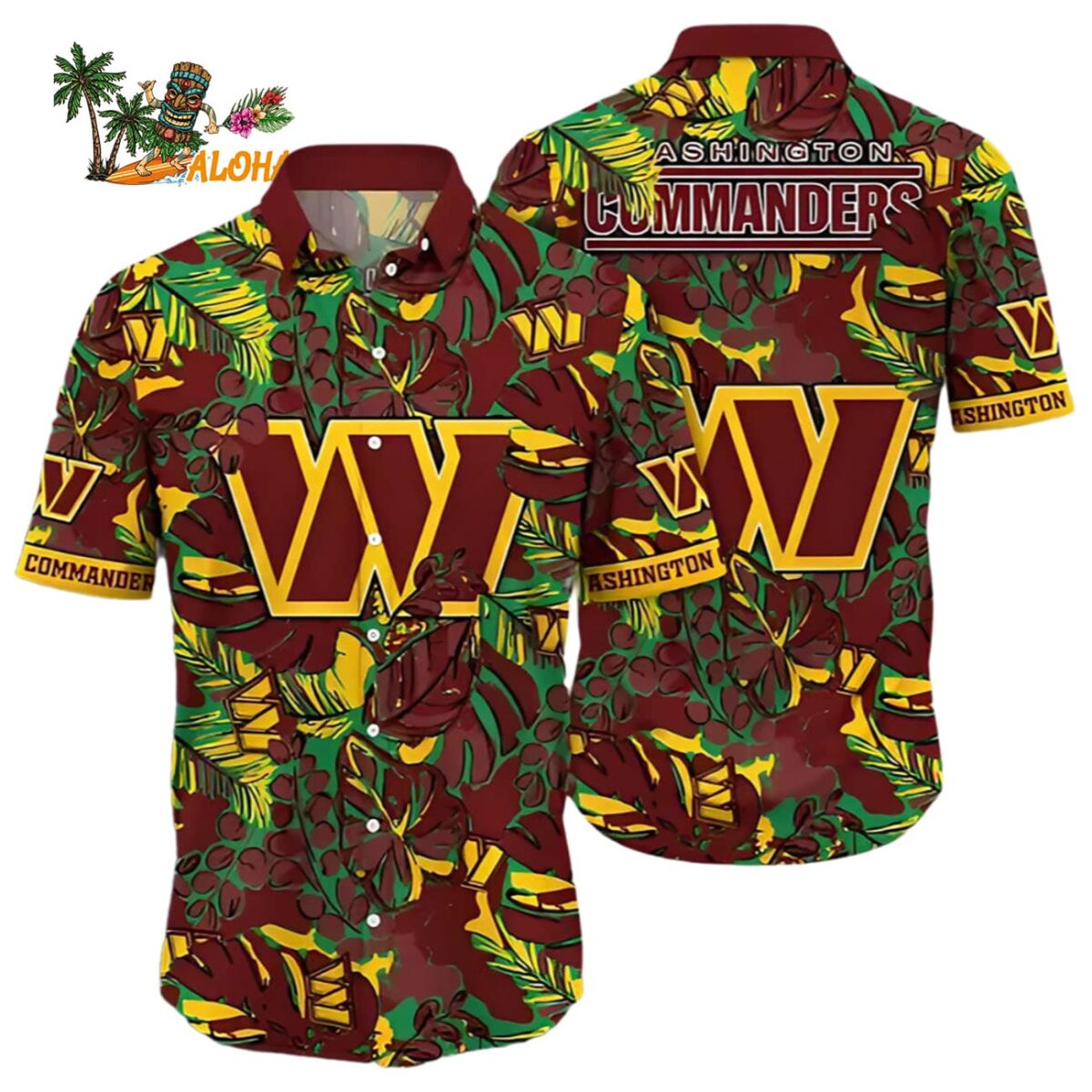 Washington Commanders Hawaiian Shirt Sunsets Washington Commanders Aloha Shirt 1