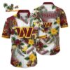 Washington Commanders Hawaiian Shirt Tropical Floral Paradise Washington Commanders Aloha Shirt 1