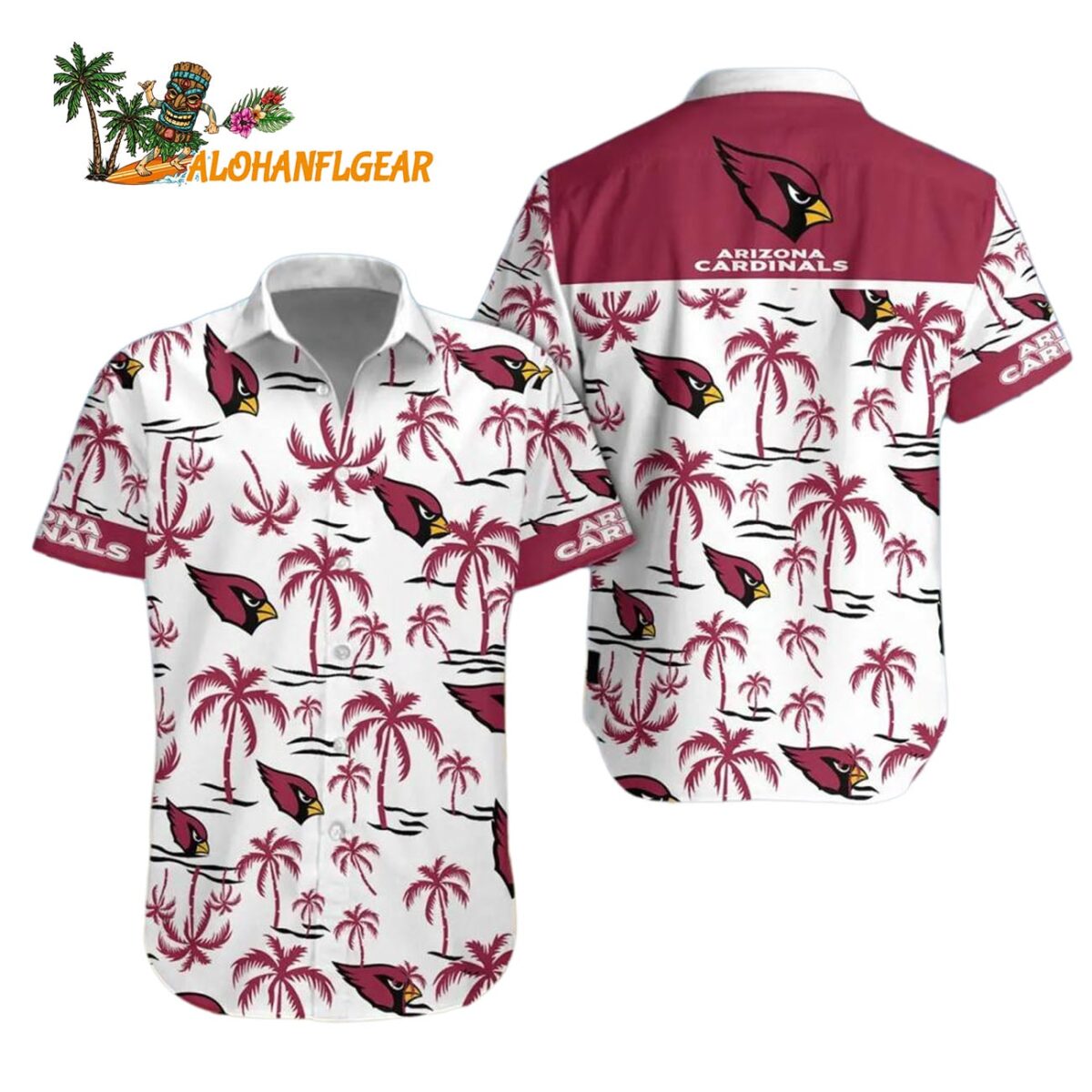 Arizona Cardinals Coconut Logo Beach Hawaiian Shirt NFL Aloha Shirt 1