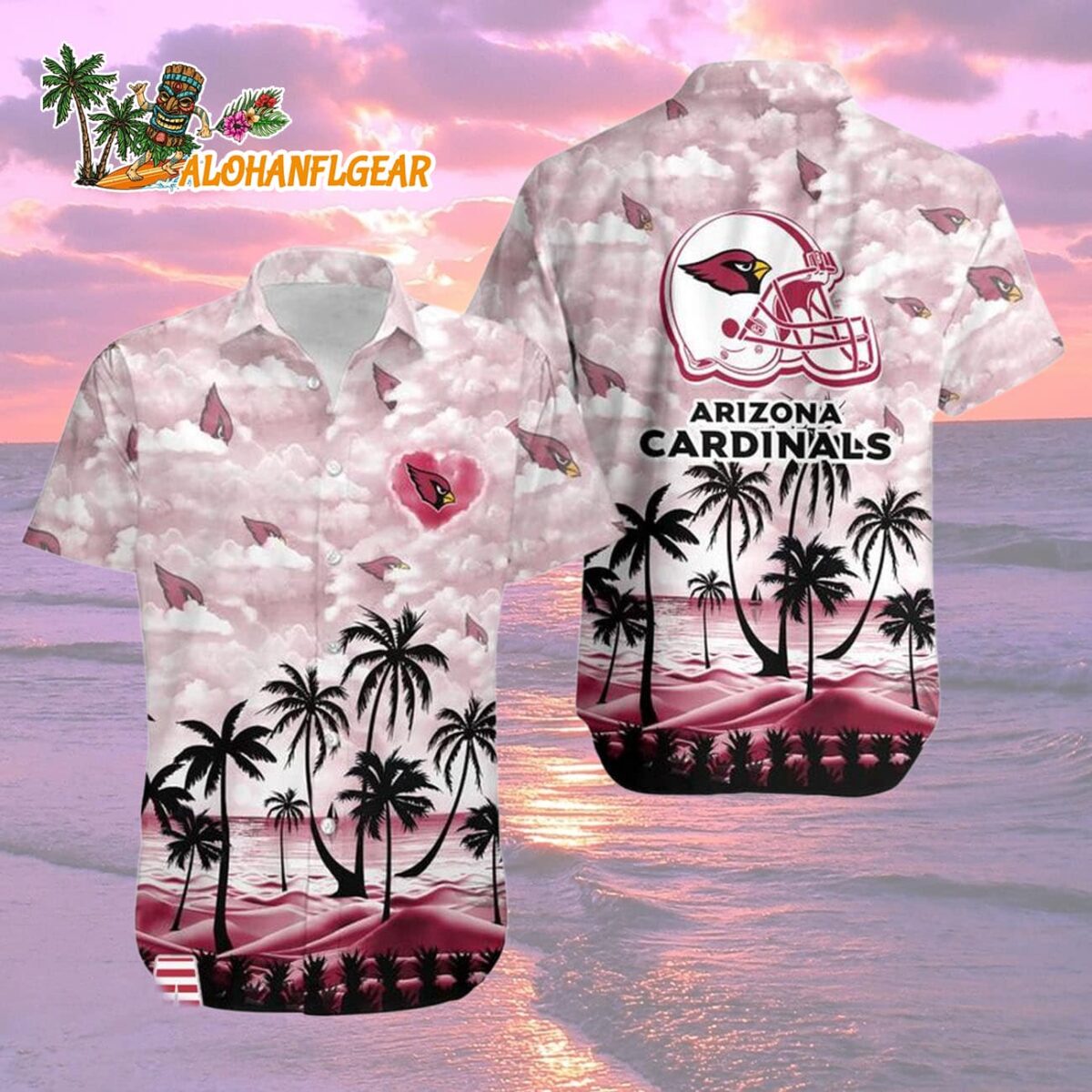 Arizona Cardinals Coconut Palms Limited Edition Hawaiian Shirt, Arizona Cardinals Aloha Shirt 1 Arizona Cardinals Coconut Palms Limited Edition Hawaiian Shirt Arizona Cardinals Aloha Shirt 2