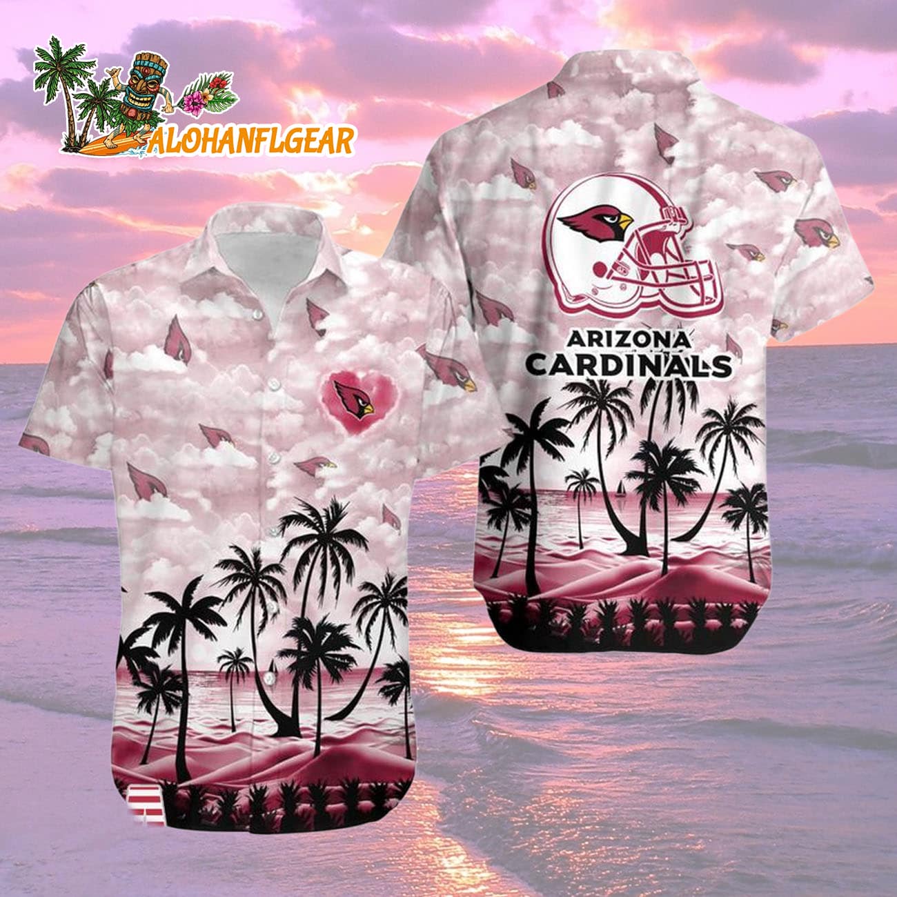 Arizona Cardinals Coconut Palms Limited Edition Hawaiian Shirt, Arizona Cardinals Aloha Shirt Arizona Cardinals Coconut Palms Limited Edition Hawaiian Shirt, Arizona Cardinals Aloha Shirt