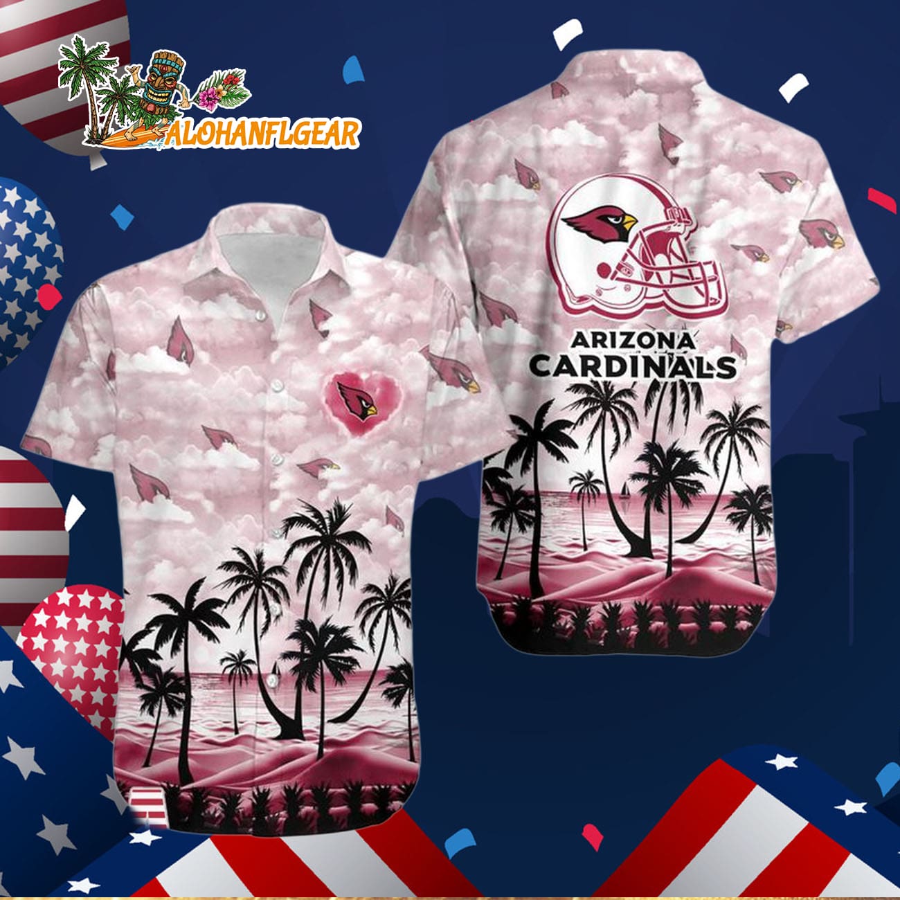 Arizona Cardinals Coconut Palms Limited Edition Hawaiian Shirt, Arizona Cardinals Aloha Shirt Arizona Cardinals Coconut Palms Limited Edition Hawaiian Shirt, Arizona Cardinals Aloha Shirt