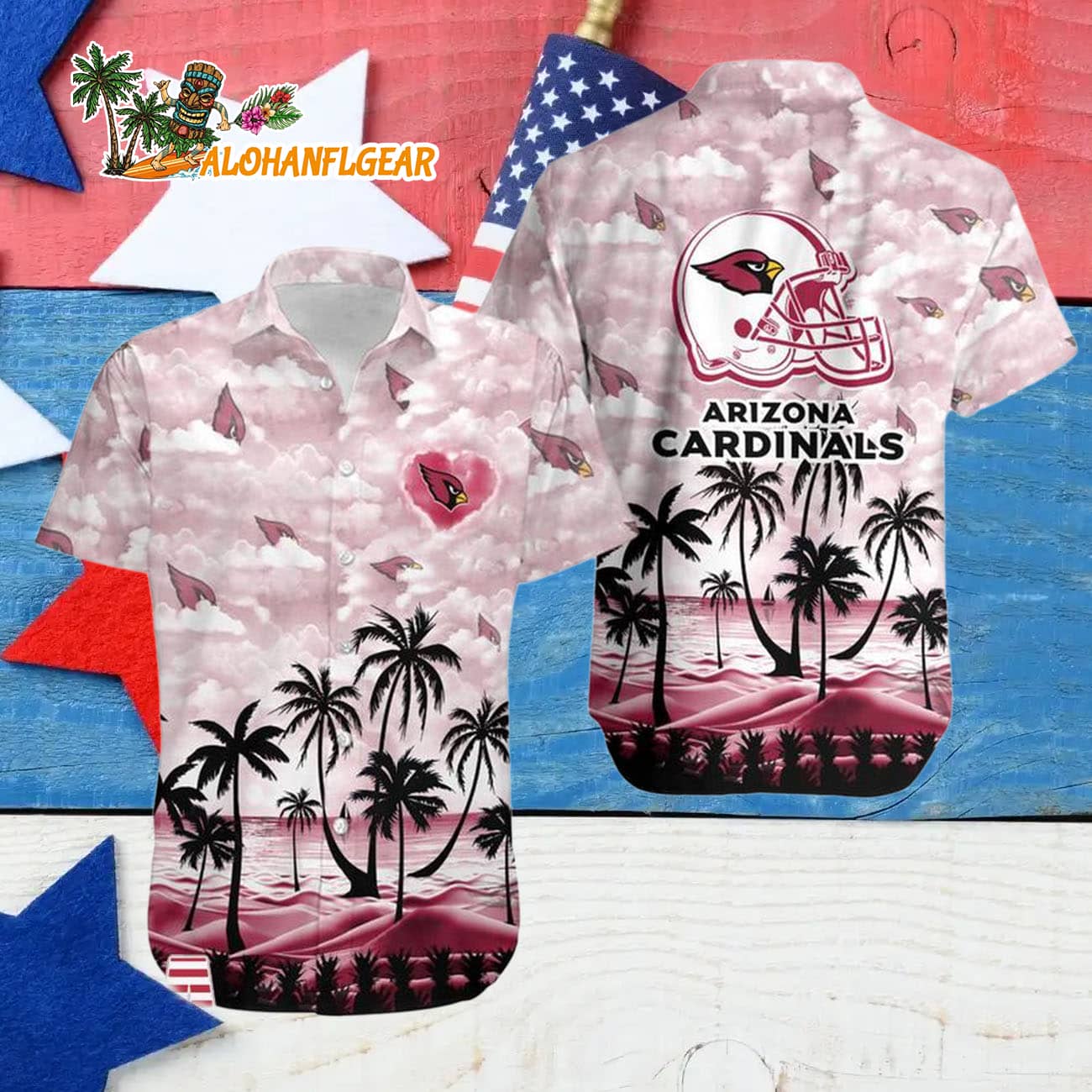 Arizona Cardinals Coconut Palms Limited Edition Hawaiian Shirt, Arizona Cardinals Aloha Shirt Arizona Cardinals Coconut Palms Limited Edition Hawaiian Shirt, Arizona Cardinals Aloha Shirt